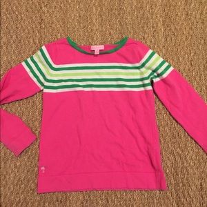 Lilly pink and green girls sweater